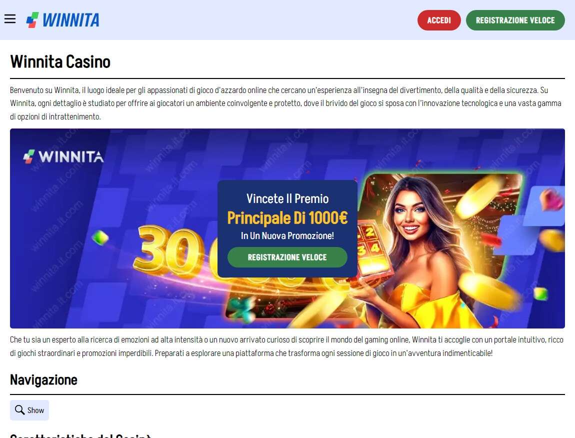Winnita Gambling Enterprise Italia